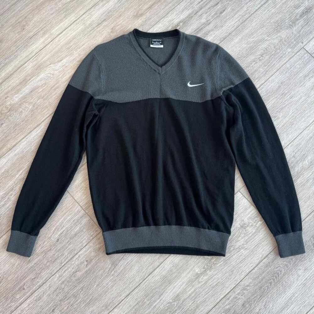 Nike Men's Black and Grey Jumper